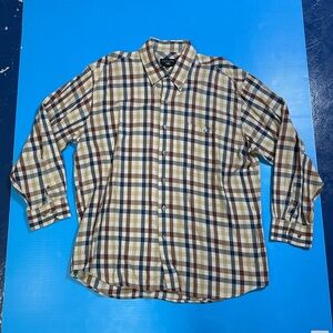 Savane Multicolor Plaid Casual Button-Down Shirt